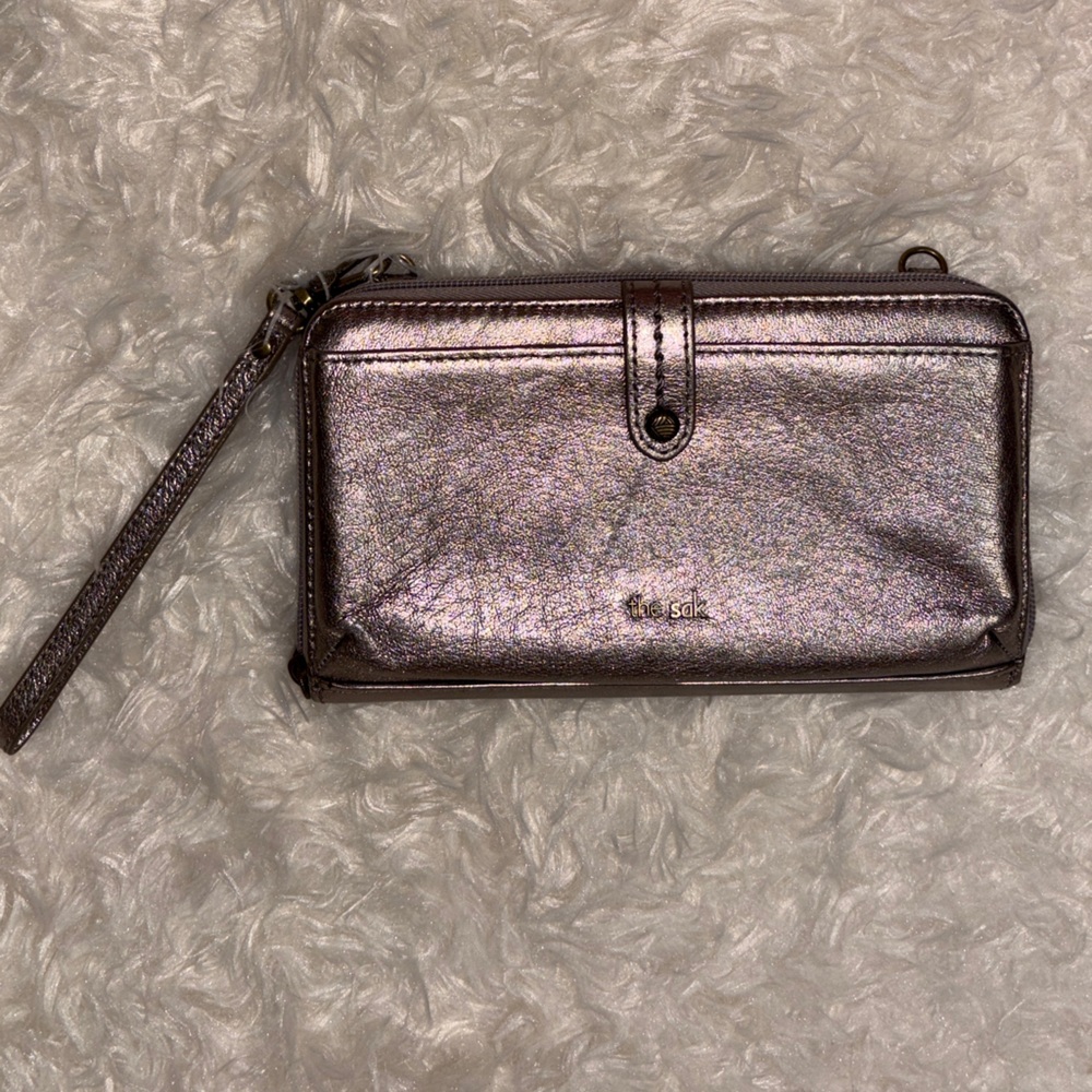 The Sak Metallic Leather Phone Wallet/Wristlet